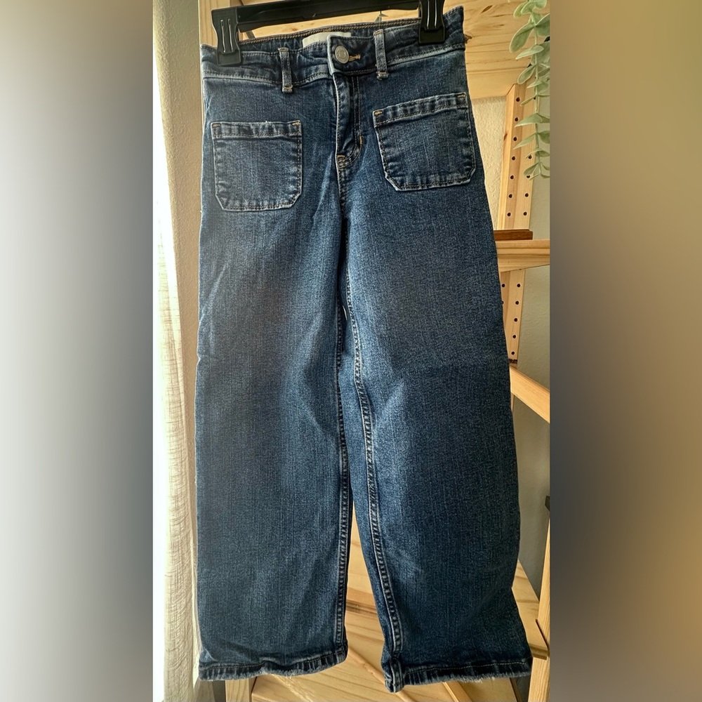 Abercrombie Kids High-Rise Wide Leg Jeans